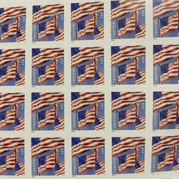 500 usps forever stamps of 2022 Mail U.S.A. Flag Postage - Picture 1 of 2